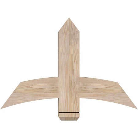 Ekena Millwork Bellingham Smooth Timber Gable Bracket, Douglas Fir, 36"W x 24"H x 5 1/2"D x 5 1/2"F, 16/12 Pitch GBW036X24X0606BEL00SDF